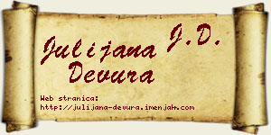 Julijana Devura vizit kartica
